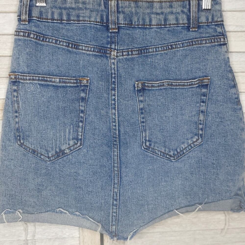 💛3/$15 Distressed Short Mini 4 Regular 26 Waist Womens Fray Hem Jean Denim